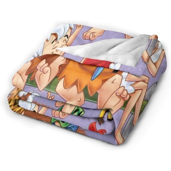 NWT Flint-Stones Bam-bam Ultra-Soft Micro Fleece Blanket Super Soft Plush - Picture 2 of 3